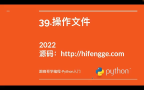 跟峰哥学编程-Python入门-39.操作文件 - 第1节 #硬声创作季 