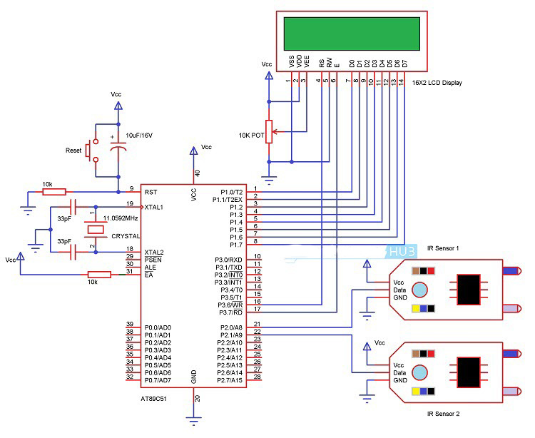 双向<b class='flag-5'>访客</b>计数器电路图 使用8051微控制器的双向<b class='flag-5'>访客</b>计数器电路设计