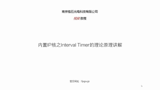 鋯石科技FPGA教程第四十六課_內置IP核之Timer的理論原理講解_第1節 #硬聲創作季 