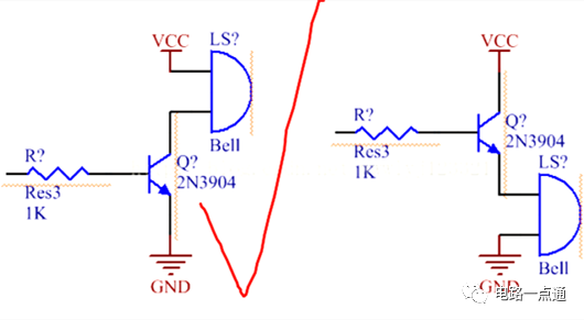 基于NPN和PNJBO竞博P三极管的蜂鸣器驱动电路图 三极管做开关的导通和关断条件(图1)