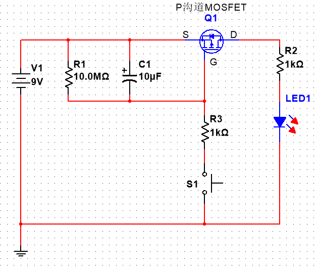 一个由RC电路和P沟<b class='flag-5'>道场效应管</b>组成的延时关机电路分析