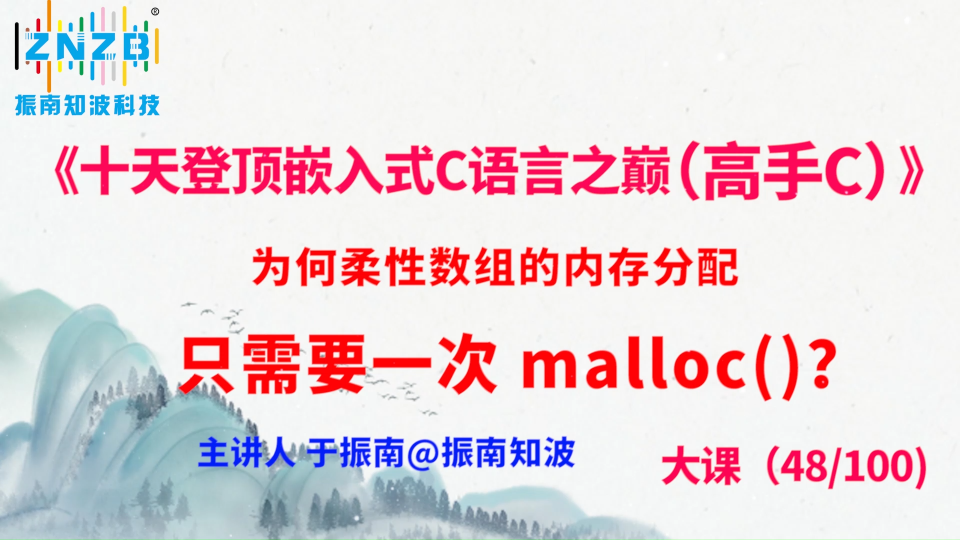 267集（48.4#100)为何柔性数组的内存分配只需要一次 malloc()？