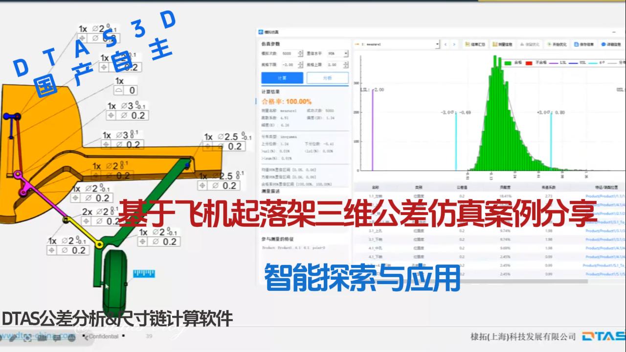 飞机起落架案例分享-国产自研-DTAS3D公差分析&尺寸链计算软件
