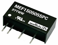 MEF1 系列隔离式 1 W 稳压单输出 DC/DC 转换器