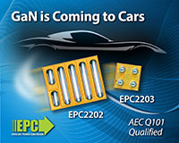 EPC2202/EPC2203 GaN 芯片级 AEC-Q101 认证型 FET