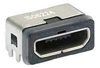 Micro-USB B 防水 SMT 插座