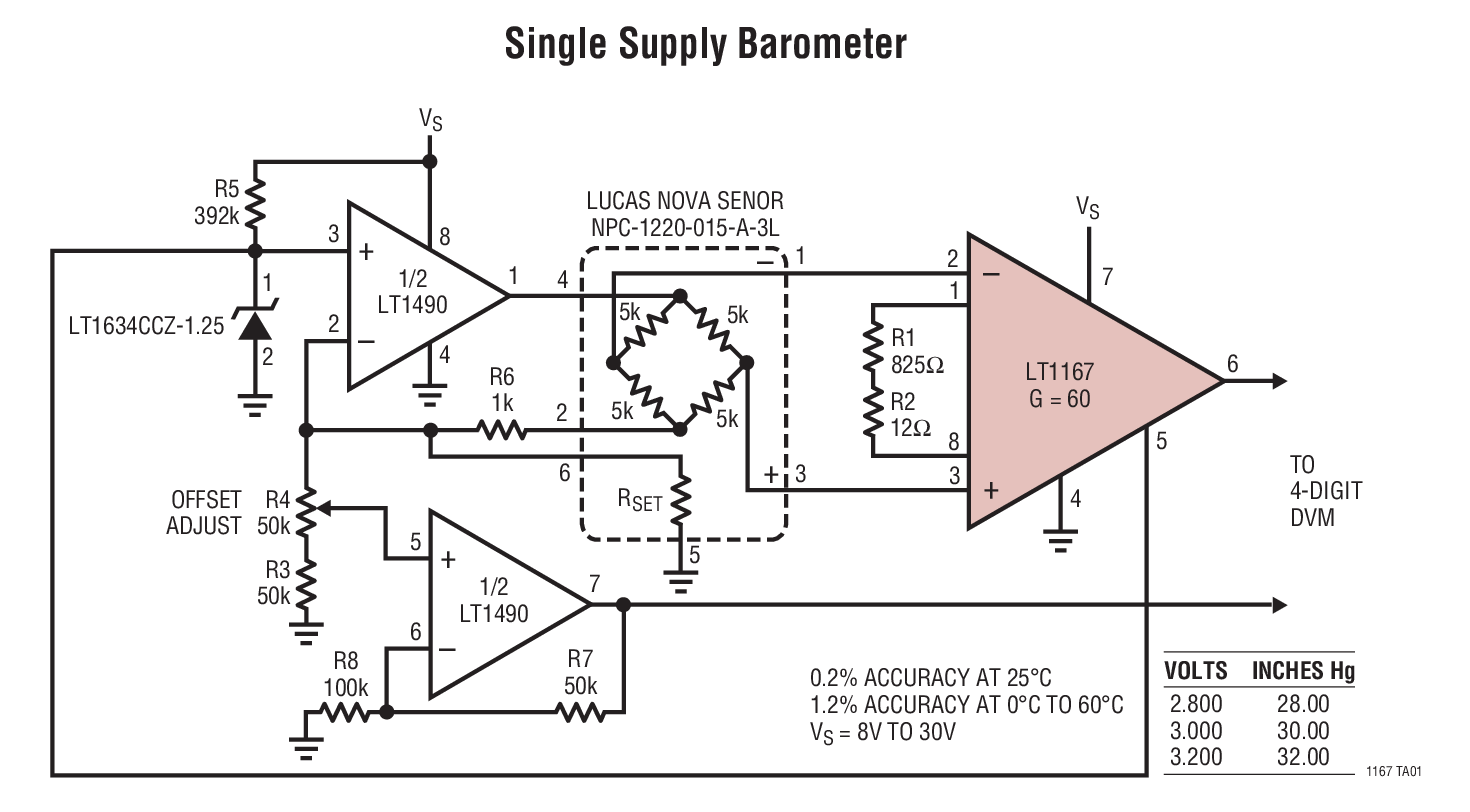 Single Supply Barometer