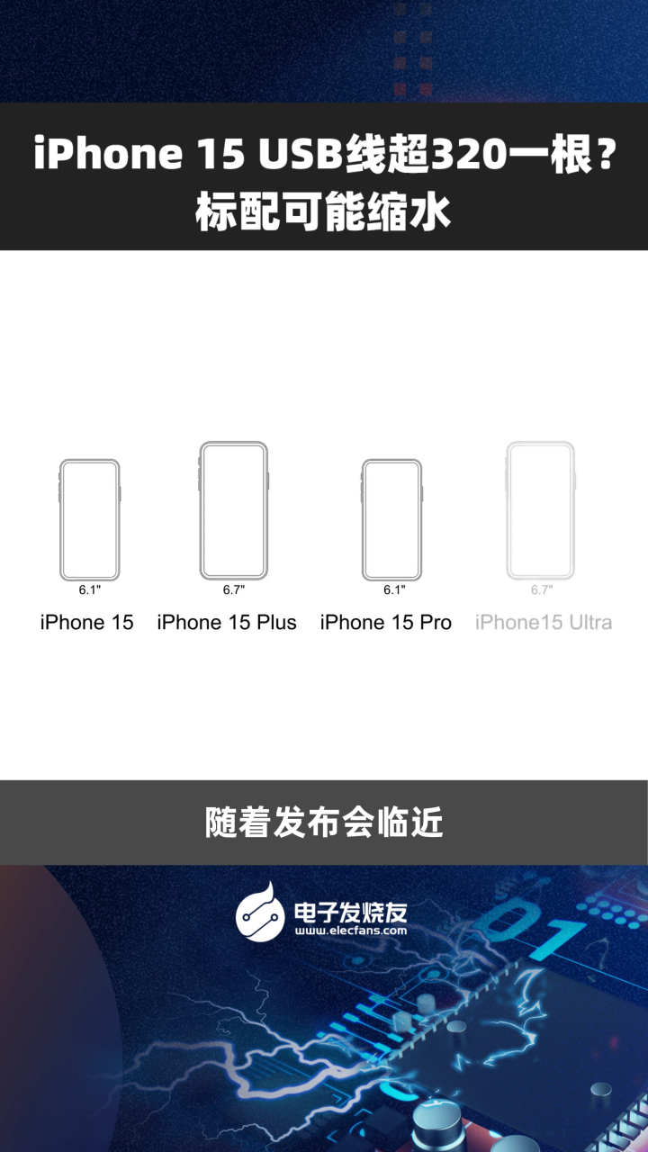 iPhone 15 USB线超320一根?标配可能缩水
