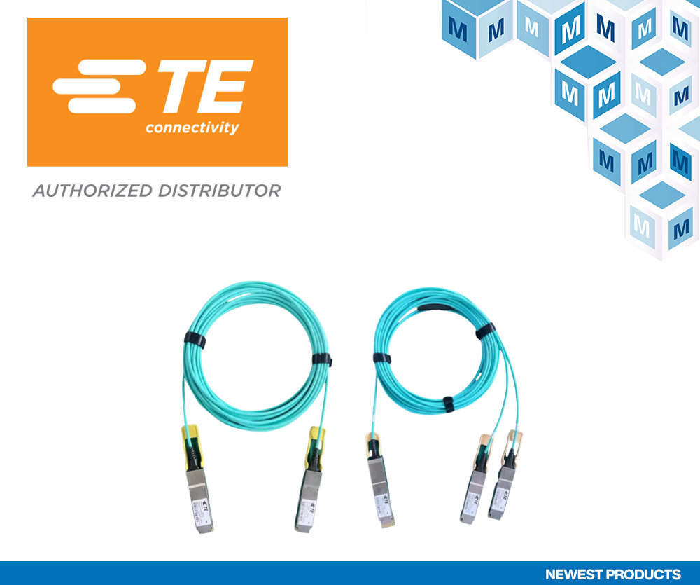   贸泽电子开售适用于高性能计算的TE Connectivity有源光缆组件
