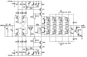200W <b class='flag-5'>MOSFET</b>放大器<b class='flag-5'>电路</b>图