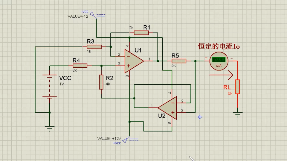 4.49 集成運放恒流輸出的仿真演示 