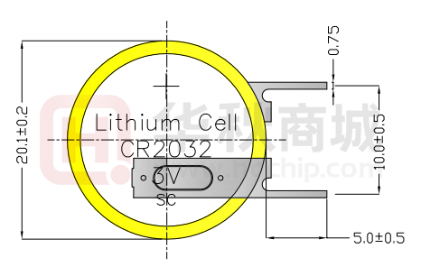 FLY.CR2032-DIP-003