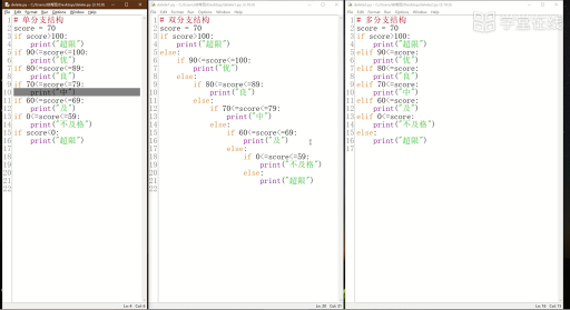 分支結構的異同#Python數據分析 