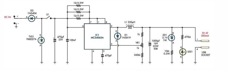 使用<b class='flag-5'>MC34063</b>设计的mp3播放器<b class='flag-5'>充电器</b>