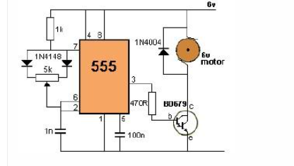 采用555定時器電路的直流電機控制