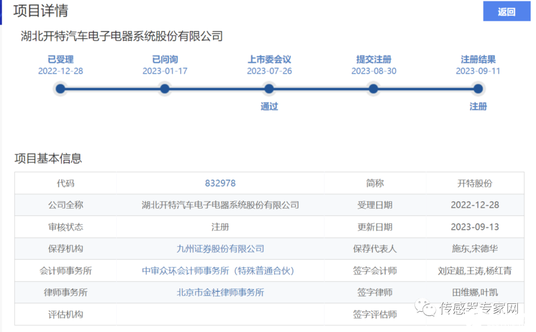 汽车传感器