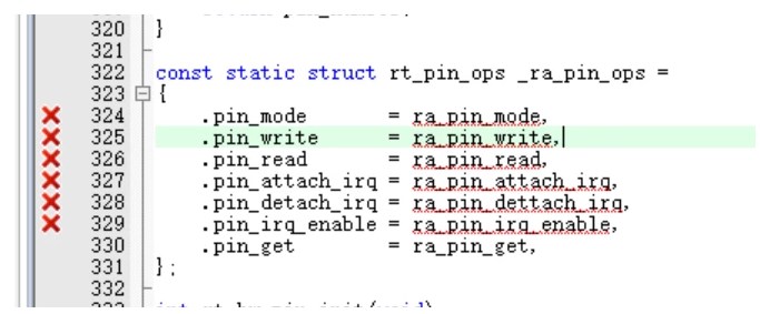 RA6M3修复ra_pin_mode、rt_ssize_t ra_uart_transmit文件类型错误