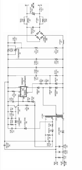 基于LNK14<b class='flag-5'>EG</b>设计的406瓦LED<b class='flag-5'>驱动</b>器电子电路