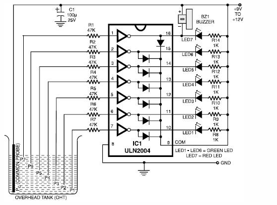 基于ULN2004的<b class='flag-5'>水位</b><b class='flag-5'>指示</b><b class='flag-5'>電路</b>