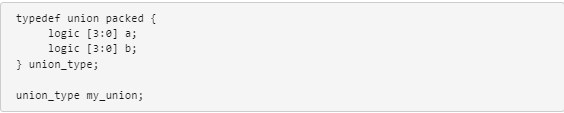 <b class='flag-5'>SystemVerilog</b><b class='flag-5'>中</b>的聯(lián)合(union)介紹