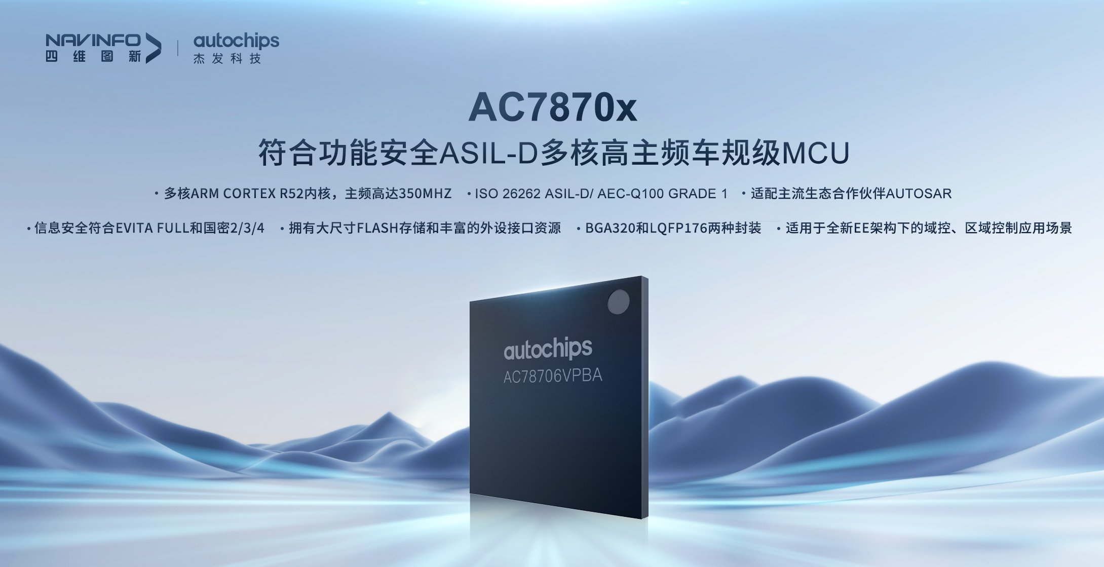 杰發科技發布首款符合功能安全ASIL-D多核高主頻車規MCU芯片AC7870x   布局高端MCU市場