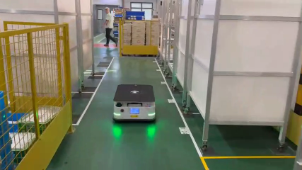 寻迹智行AGV智能搬运机器人-客户现场运用 #人工智能 #AGV搬运机器人 