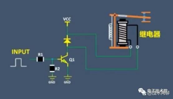三极管驱动继电器时并联二极管的作用