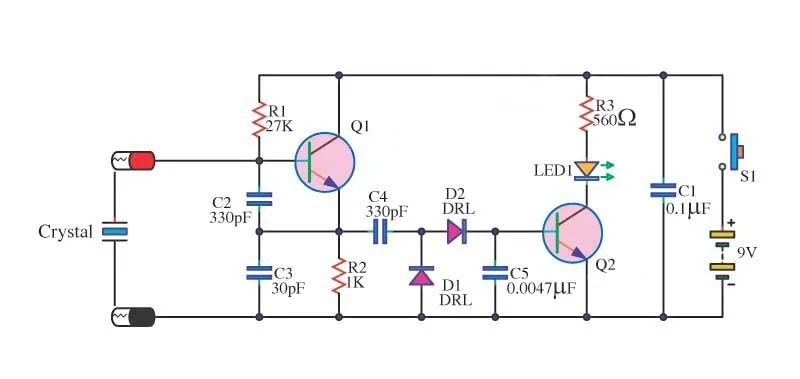 经典的简单型晶体测试仪<b class='flag-5'>电路</b>图讲解