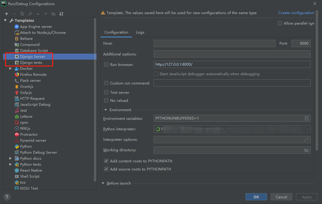 Pycharm+<b class='flag-5'>Django</b>安装及配置