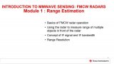 关于FMCW毫米波雷达遥感的应用介绍