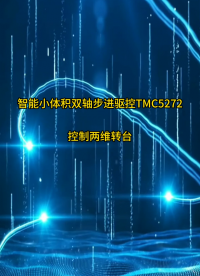 智能小體積雙軸步進(jìn)驅(qū)控TMC5272控制兩維轉(zhuǎn)臺