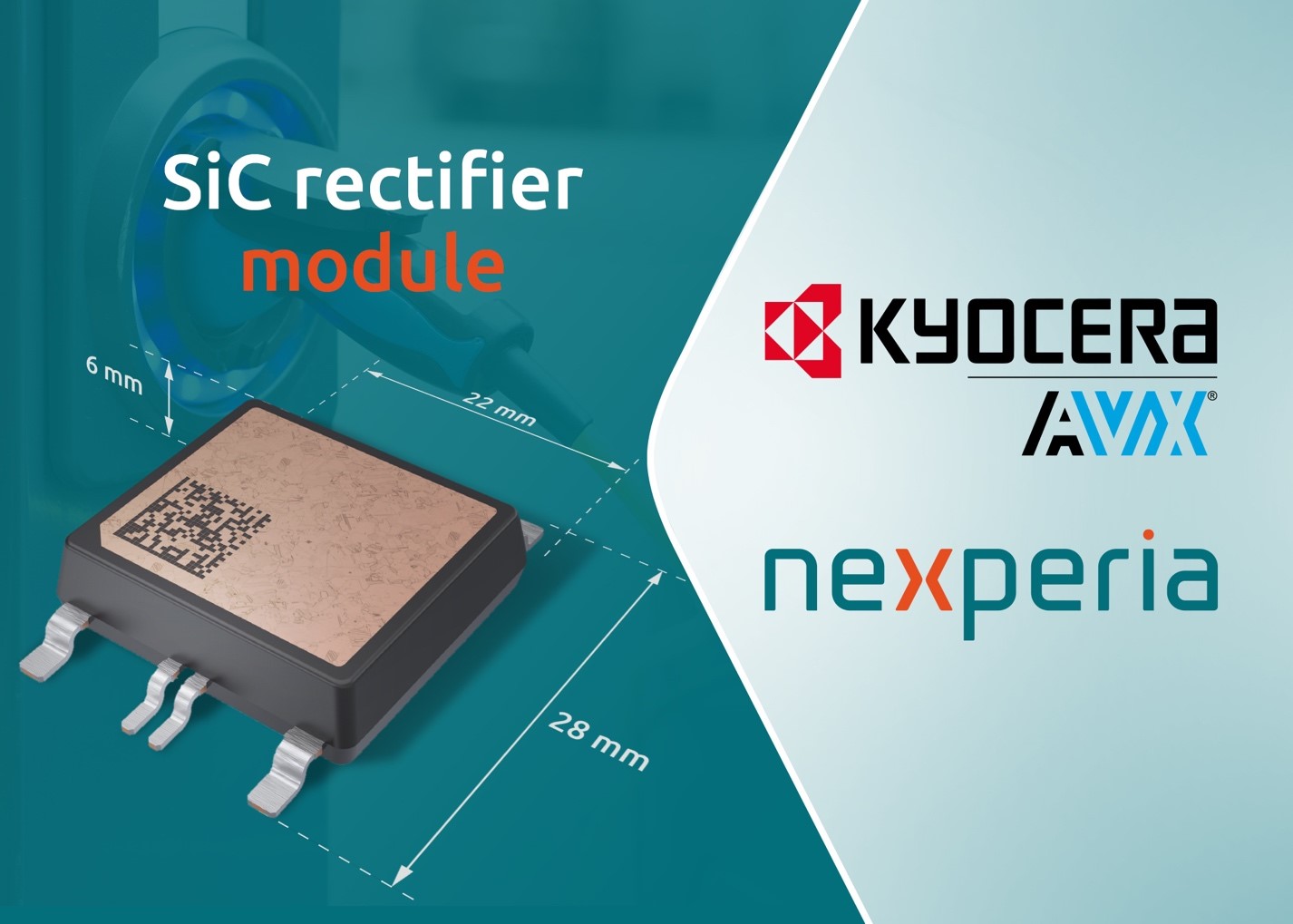 Nexperia与KYOCERA AVX Salzburg合作为功率应用生产650 V碳化硅整流二极管模块
