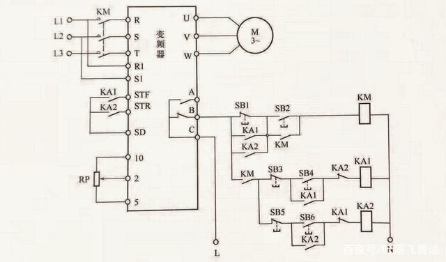 图解<b class='flag-5'>变频器</b>外接<b class='flag-5'>继电器</b>正反转<b class='flag-5'>控制电路</b>