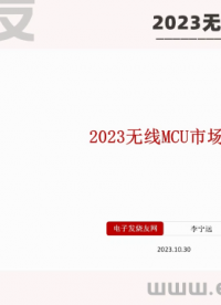 2023无线MCU市场报告（上）