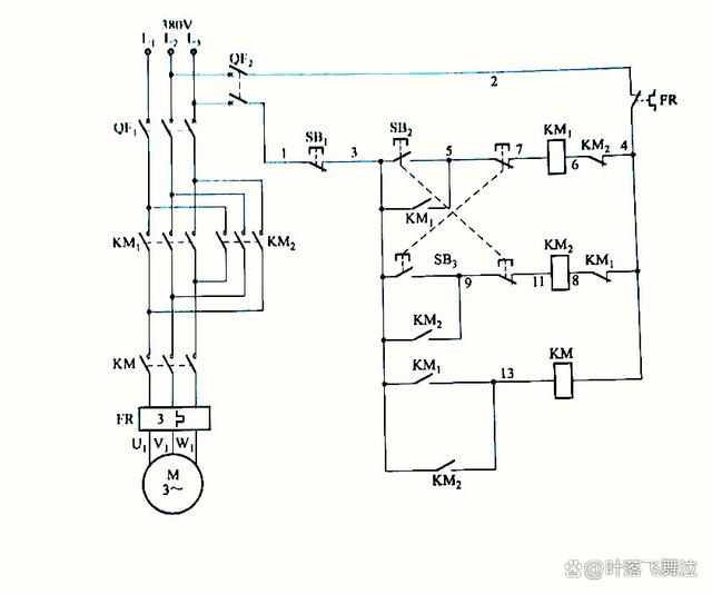 一种防止相间短路的正反转控制电路