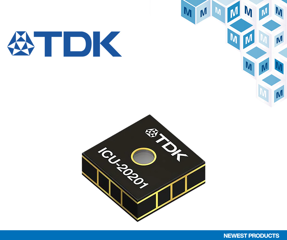 貿澤開售TDK InvenSense ICU-20201飛行時間距離傳感器