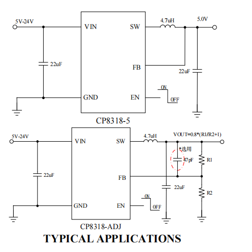 同步降压DC-DC转换器——CP8318