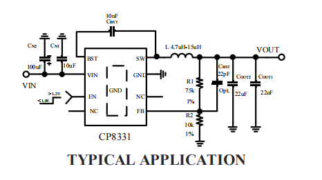 <b class='flag-5'>CP</b>8331降壓DC-DC轉(zhuǎn)換器—<b class='flag-5'>6V</b>至30<b class='flag-5'>V</b>輸入3A輸出