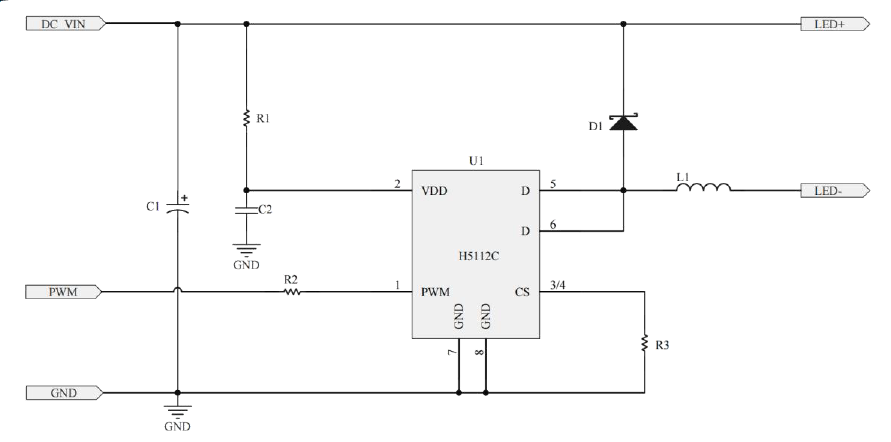 惠海H5112C <b class='flag-5'>LED</b>恒流<b class='flag-5'>驱动器</b>产品描述