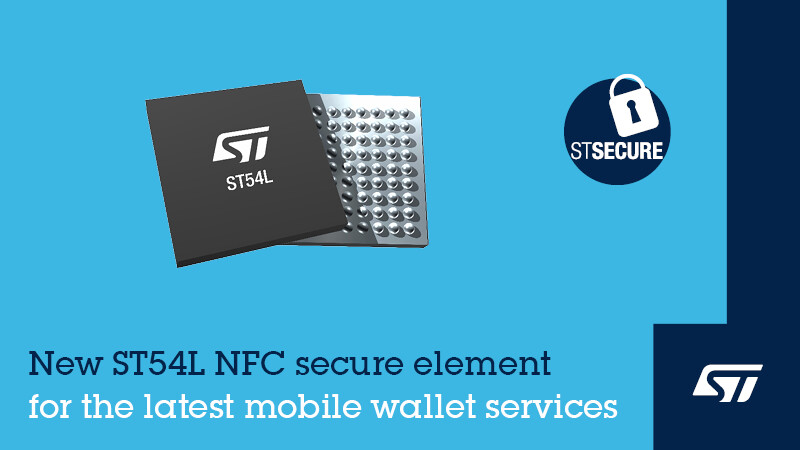 意法半導體新一代 NFC 控制器內置安全單元，支持 STPay-Mobile 數字錢包服務