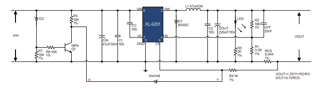 基于XL4201芯片的欠压关机电路设计