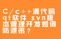 C/c++源代碼qt軟件 svn版本管理開發(fā)如何防泄密？