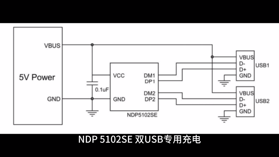 芯谭微/NDP5102SE 双 USB 专用充电端口控制器协议识别IC芯片
