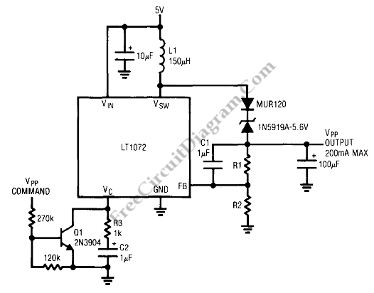 基本闪存编程电压供应电路原理图