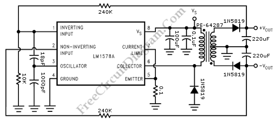 RS232线路驱动器电源电路图