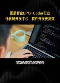 國辰智企EPO-Coder行業低代碼開發平臺，軟件開發更高效# epo