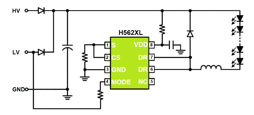 H5628L非隔離式<b class='flag-5'>恒</b><b class='flag-5'>流</b><b class='flag-5'>LED</b><b class='flag-5'>驅(qū)動(dòng)</b>芯片概述