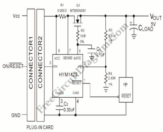 HYM1422热插拔控制器电路图