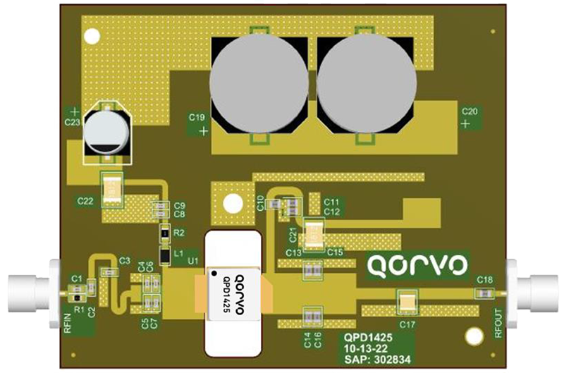 Qorvo QPD1425/QPD1425L射頻晶體管評(píng)估板