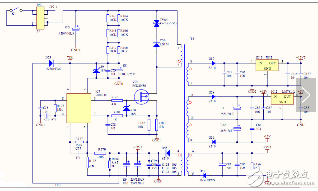 <b class='flag-5'>3845</b>开关<b class='flag-5'>电源</b>完整原理图